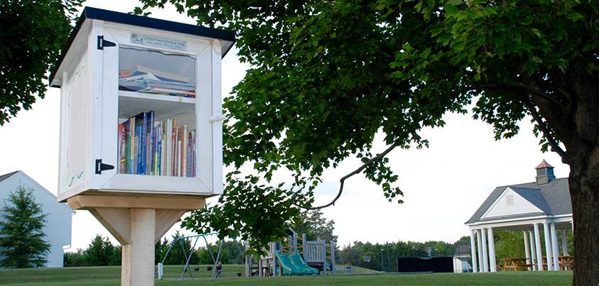 A little library located on the main playground